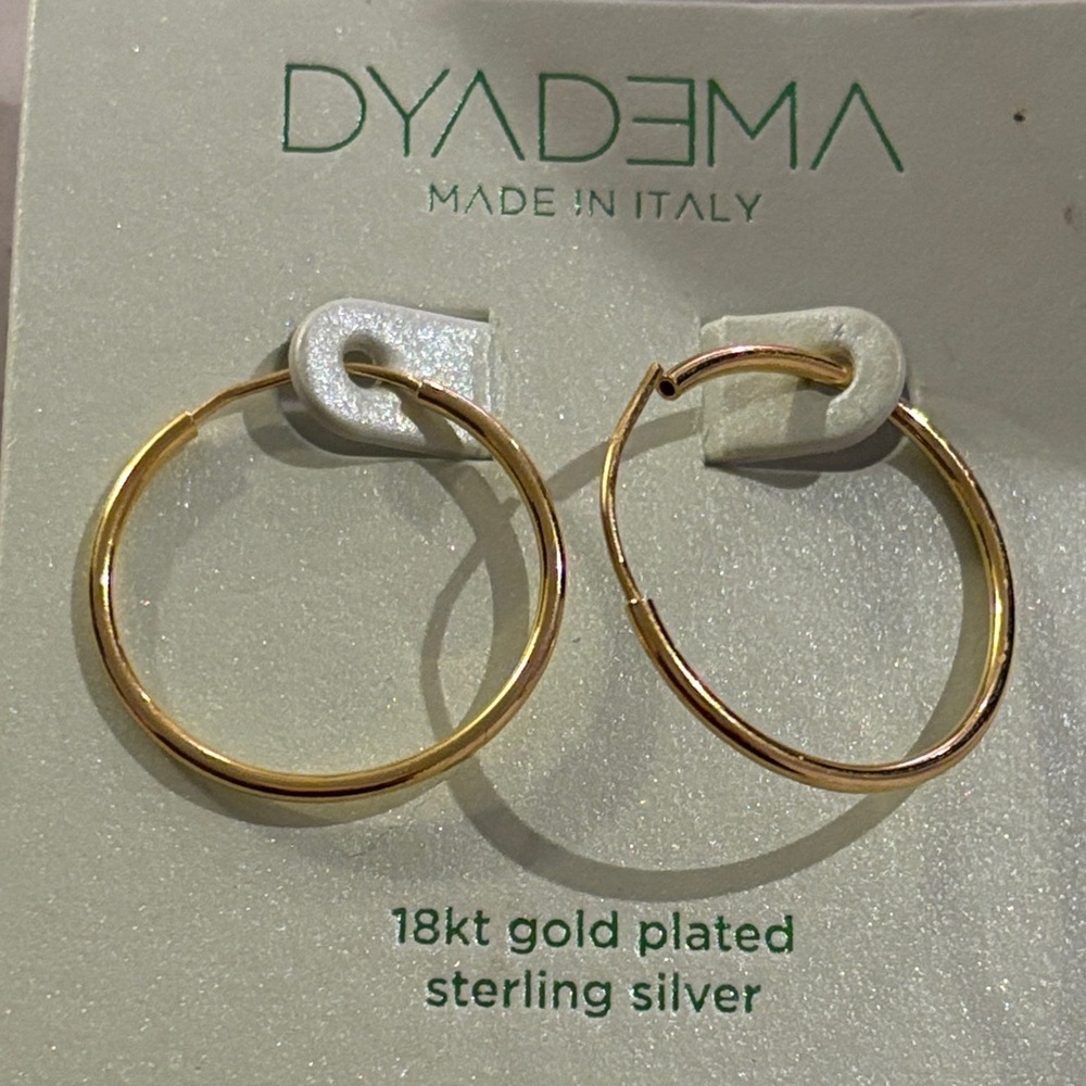 DYA Italy 18K Gold Plated Hoop Earrings